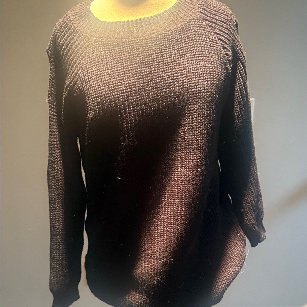 Classic Black Women's Crew Neck Sweater